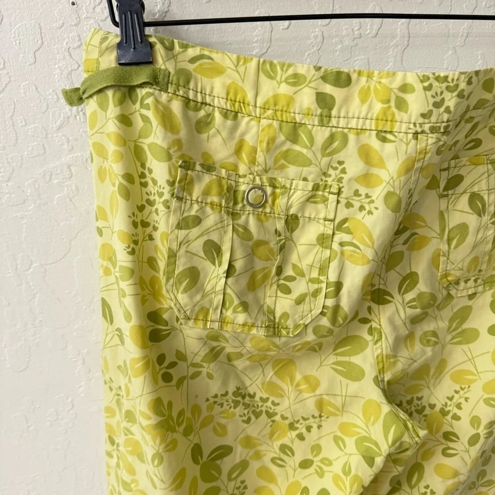 Vintage Anthropologie Elevenses 8 Floral Cotton Cargo Crop Pants